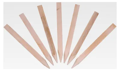 Produktbild von Holzpfähle, angespitzt, quadratisch, aus Hartholz, 50 Stück, 50 cm – zum Markieren, Abgrenzen oder Kennzeichnen