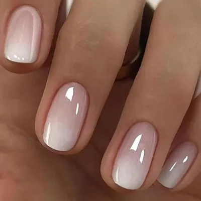 Produktbild von Falsche Nägel Kurz Quadratisch Chrom French Design 24 Stück