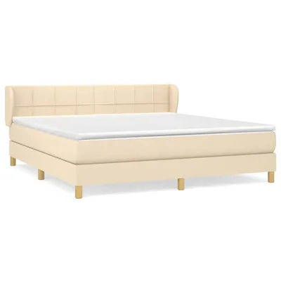 Immagine prodotto di vidaXL Letto a molle con materasso crema 160x200 cm in tessuto