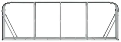 Produktbild von Holzunterstand für Kaminholz - Feuerholzregal aus verzinktem Stahl - 300x45x100 cm - Mit 2 Haken - Anthrazit