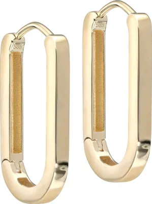 Produktbild von 14 Karat Gold Ohrclicker Creolen OVAL