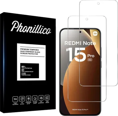 Produktbild von Hartglas für Xiaomi Redmi Note 15 PRO 5G [2 Stück] Displayschutzfolie Screen Protector Film Anti-Kratzer Glas Resistant Phonillico®