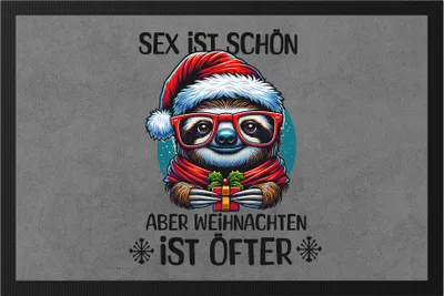 Produktbild von Sex ist schön aber Weihnachten ist öfter Fußmatte Weihnachten Weihnachten Lustig Geschenk Humor