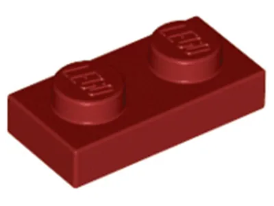 Image de Lego® 100x 1x2 plaques 3023 - Plaque rouge foncé