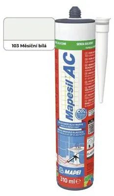 Obrázek produktu pro Sanitární silikon MAPEI Mapesil AC 103 měsíční bílá 310 ml