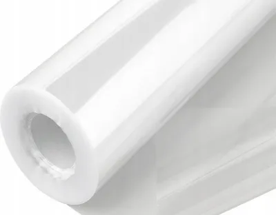 A roll of clear cellophane wrap, likely for floral arrangements or gift wrapping.