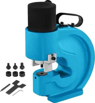 Immagine prodotto di Punzonatrice idraulica 35T - Set di pompe a mano, punzonatrice per piastre metalliche, punzonatrice a 4 fori, gola da 110 mm - Battitura idraulica.