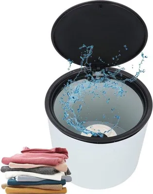 Produktbild von Famanu Mini Waschmaschine Tragbar - USB-Betrieb - Geräuscharm - 5L - Robustes ABS - Für Socken und Unterwäsche