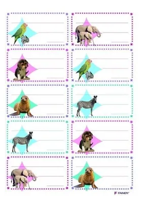 Immagine prodotto di Adesivi per quaderni 06 - Animali 10 pezzi