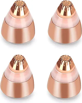 Produktbild von Ersatzköpfe für Augenbrauen-Haarentferner, kompatibel mit Finishing Touch Flawless, Gesichtshaarentfernungstool für Frauen, glattes Finish, mit Reinigungsbürste, Roségold (4 Stück)