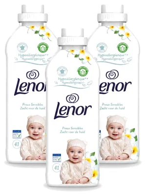 Produktbild von 3 x Lenor Weichspüler Sensitiv – Milder Duft - Vorteilspackung - 3 Stücke