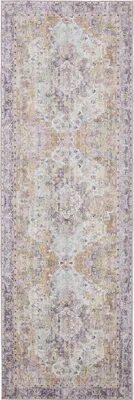 Produktbild von Interiyou Waschbarer Teppich Gent Multicolor/Lila 80x250 cm