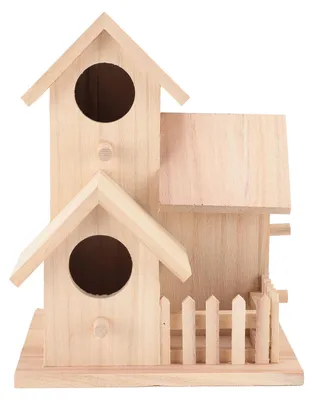 Immagine prodotto di Casetta per uccelli in legno, multifunzionale, da costruire, per il giardino, casetta decorativa per uccelli da esterno
