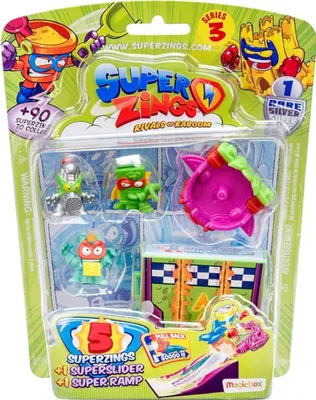 Immagine prodotto di Superzings 22180031 - Serie 3 - 5 Superzings + Slider e Rampe