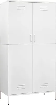 Obrázek produktu pro vidaXL Šatní skříň bílá 90x50x180 cm Ocel
