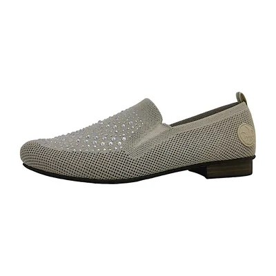 Produktbild von Rieker Knitup 193 Damenschuhe Halbschuhe Slipper Grau Freizeit, Schuhgröße:36 EU