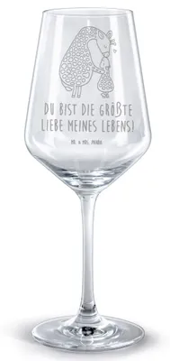 Produktbild von Mr. & Mrs. Panda graviertes Weinglas Giraffe Kind - Transparent - Geschenk, Tochter, Mutter, Rotweinglas mit Gravur, glas für rotwein, graviert, Lieblingsmensch, Afrika