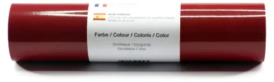 Produktbild von Kreativplotter Vinylfolie glänzend BORDEAUX 21x300 cm