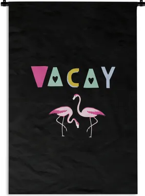 Produktbild von MuchoWow® Wandteppich Wandbehang Sommer - Flamingo - Zitat 120x180 cm Tapisserie Dekoration Wandtuch - Schlafzimmer - Dekorationen für das Haus