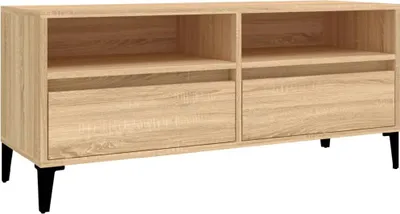 Produktbild von vidaXL TV-Schrank Sonoma-Eiche 100x34,5x44,5 cm Holzwerkstoff