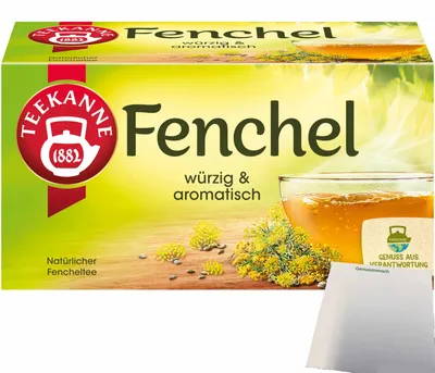 Produktbild von Teekanne Fenchel 20 Beutel (60g Packung) + usy Block