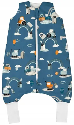 Produktbild von Sommer Babyschlafsack mit Füßen und Socken 0.5 TOG 100% Baumwolle L 110-122