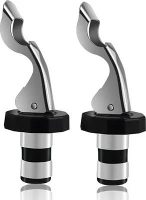 Immagine prodotto di set di 2 - Tappo per bottiglie di vino con leva per bottiglie di vetro di champagne, prosecco e birra a prova di perdite tappo per bottiglie di champagne tappo per bottiglie di bevande tappo per bottiglie sigillo per bottiglie sottovuoto