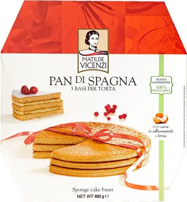 Zdjęcie produktu dla Spód do ciastek Pan Di Spagna 400g - Matilde Vicenzi