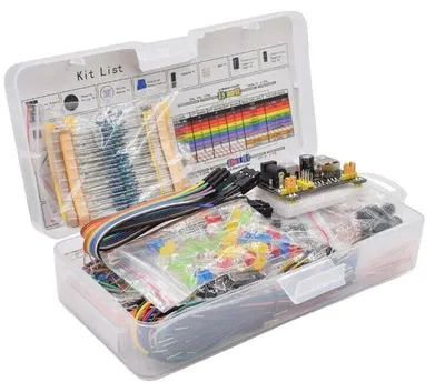 Image de Kit d'électronique, plaque d'expérimentation sans soudure, diverses composants, ensemble de 830 pièces