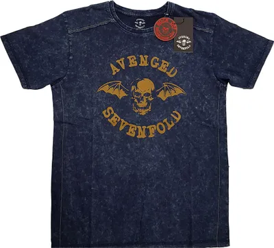 Produktbild von Avenged Sevenfold Logo (Wash Collection) Navy Blue M T-Shirt