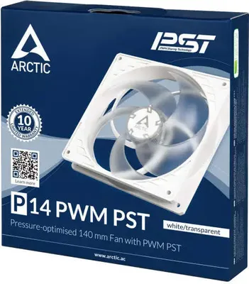 Produktbild von ARCTIC P14 PWM PST 140 mm PWM PST Lüfter optimiert für statischen Druck, Ventilator, 14 cm, 200 RPM, 1700 RPM, 0,3 Sone, 123,69 m³/h
