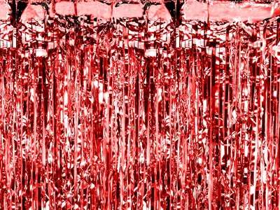 Produktbild von PartyDeco Vorhang Party, rot, 90 x 250cm, Dekoration, Rot, Universal, Uni, 900 mm, 2500 mm
