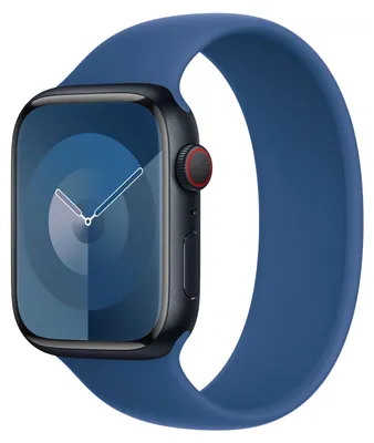 Productafbeelding van Apple Siliconen solobandje voor de Apple Watch | 44/45/46/49 mm - Maat 1 - Blue Ocean
