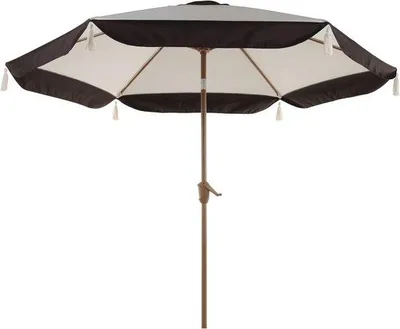 Productafbeelding van Terrasparasol - Balkonparasol Tuinscherm - Zonwering Buiten - Kantelbaar met zwengel - Ø 270 cm - Beige