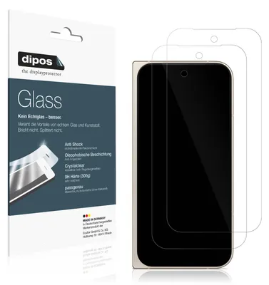 Produktbild von 2x Schutzfolie für Google Pixel 9 Pro Fold - Anti-Shock 9H Folie dipos Glass Kunststoffglas