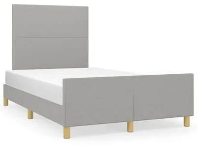 Produktbild von vidaXL Bettgestell ohne Matratze Hellgrau 120x190 cm Stoff