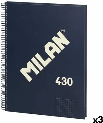 Produktbild von Libreta Milan 430 Blau A4 80 Seiten (3 Stück)