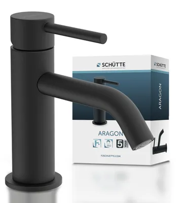 Produktbild von SCHÜTTE Kaltwasserhahn ARAGON, Wasserhahn Kaltwasser, Wasserhahn Bad Schwarz matt
