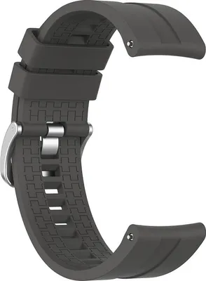 Produktbild von BStrap Silicone Cube Armband für Huawei Watch GT/GT2 46mm, dark gray
