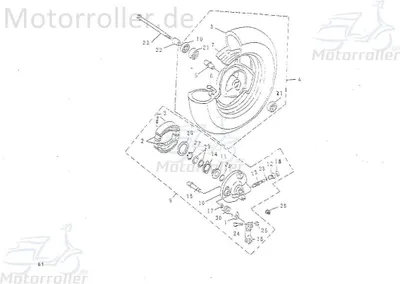Produktbild von SMC Bremsbolzenhebel vorn Rex 50 Scooter Roller 50ccm 2Takt Motorroller.de Bremshebel 50ccm-2Takt Kontra T 50 50kmh Ersatzteil Service Inpektion