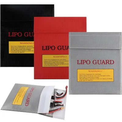 Produktbild von Set mit 3 Lipo Safe-Taschen, feuerfesten, wasserdichten und explosionsgeschützten Taschen, Akkutaschen, Geldbörsen- und Dokumententaschen, 3 Farben