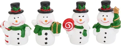 Produktbild von VBS Mini Schneemann "Stanley", 4 Stück
