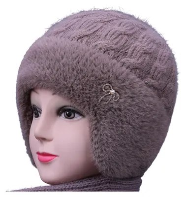 Produktbild von Strickmütze, feuchtigkeitsableitend, atmungsaktiv, warm, fleecegefüttert, doppellagig, vielseitige Wintermütze für kaltes Wetter