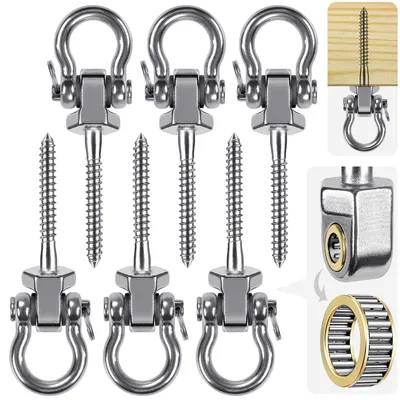Productafbeelding van Zware Schommelhangers van RVS - Set van 6 - Voor binnen en buiten