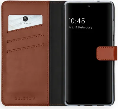 Obrázek produktu pro Selencia kožené pouzdro Samsung Galaxy S20 FE - světle hnědé