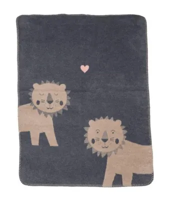 Produktbild von Babydecke Löwen Farbe Grau 75x100cm von David Fussenegger