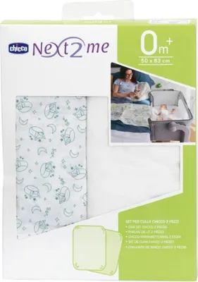 Produktbild von 2er Set Spannbettlaken 100% Baumwolle für Next2Me