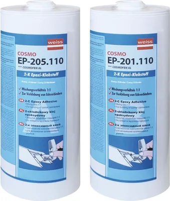 Produktbild von COSMO EP-200.110 2K-Eckwinkelklebstoff 2 x 1000ml grau