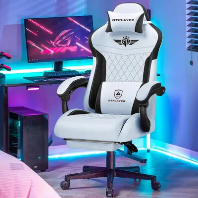 Zdjęcie produktu dla Krzesło gamingowe - Krzesło biurowe - Krzesło do gier - Krzesło biurowe - Jasnoniebieskie - Ergonomiczna konstrukcja