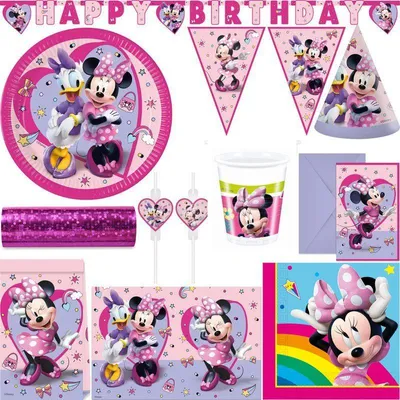 Produktbild von Minnie Maus & Daisy XXL Partyset zum Kindergeburtstag